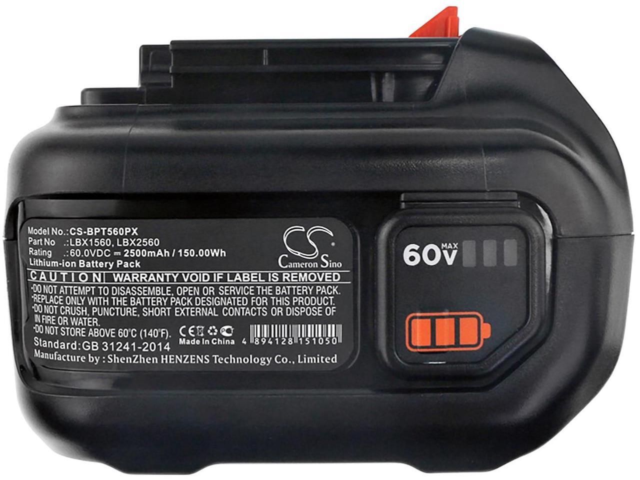 Alt view image 4 of 4 - Battery for Black & Decker 60V CM2060C LHT360C LSW60 LSW60C LBX1560 LBX2560