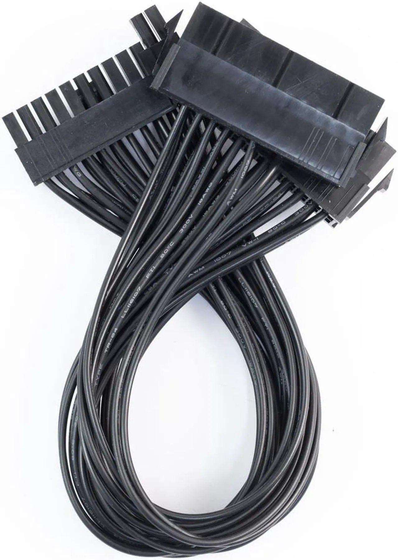Alt view image 2 of 3 - 3 Pack 24Pin Dual PSU ATX Power supply adapter cable for Ether Mining 30cm QTY 3