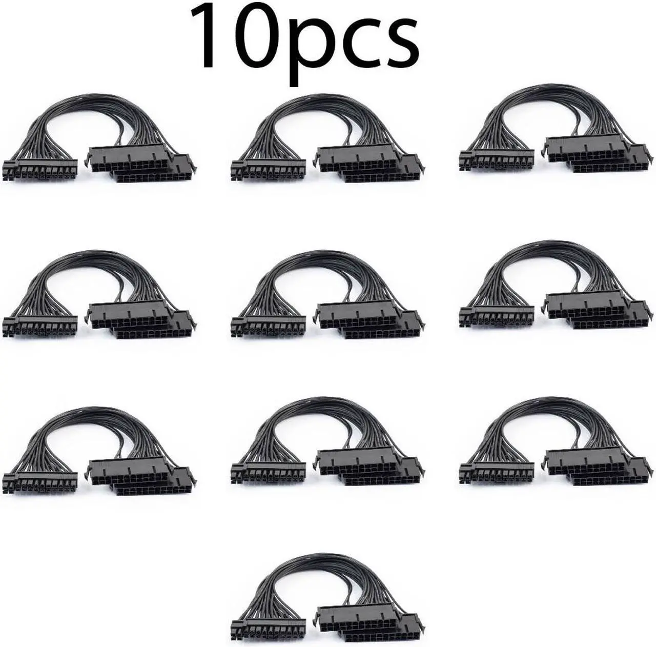Main image of 10 Pack 24Pin Dual PSU ATX Power supply adapter cable for Ether Mining QTY 10