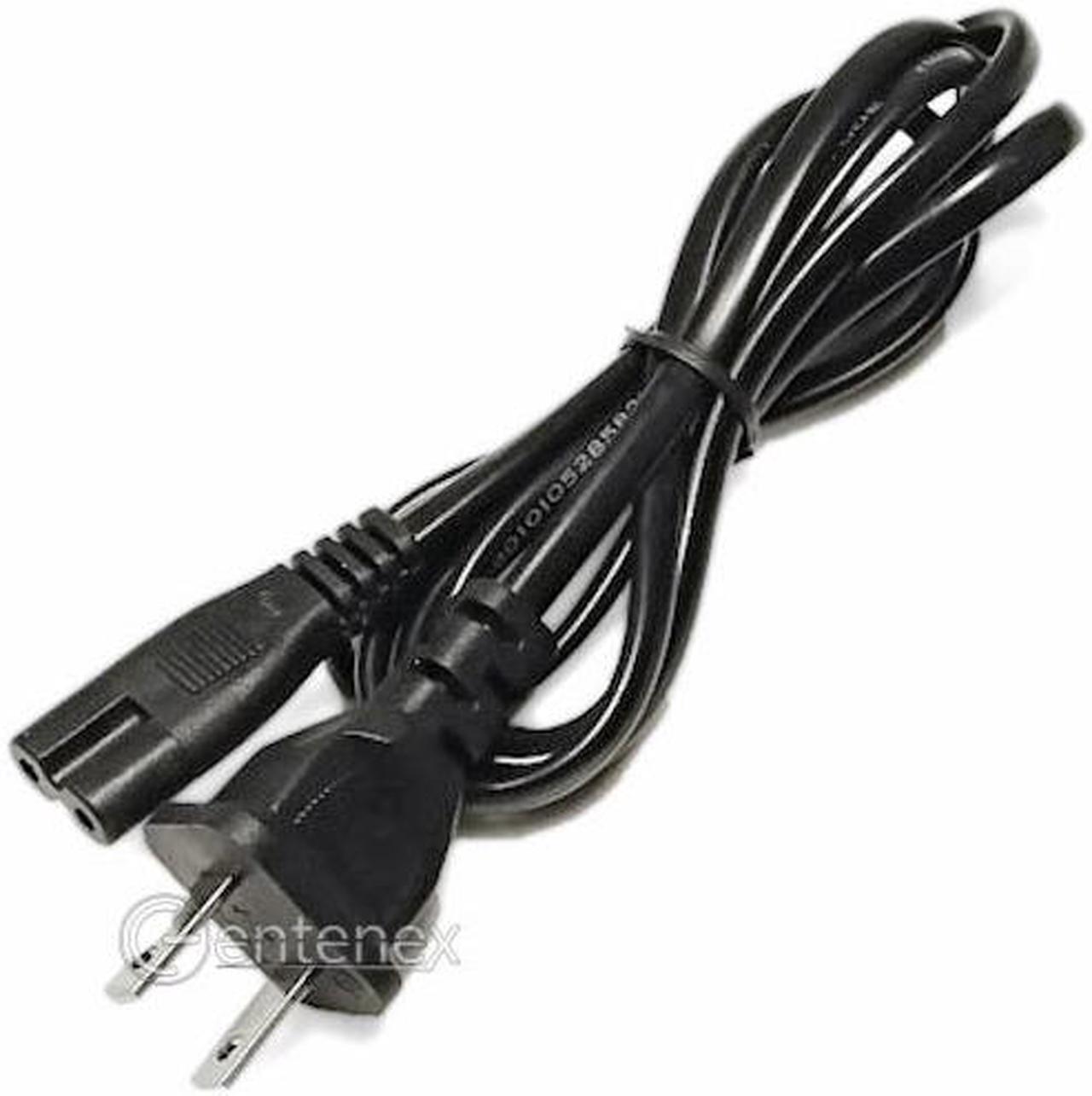 Alt view image 2 of 2 - 5 Foot AC Power Cord 2 Two Prong Extension Cable for Xbox Playstation 2 PS2 Sega LCD Monitor