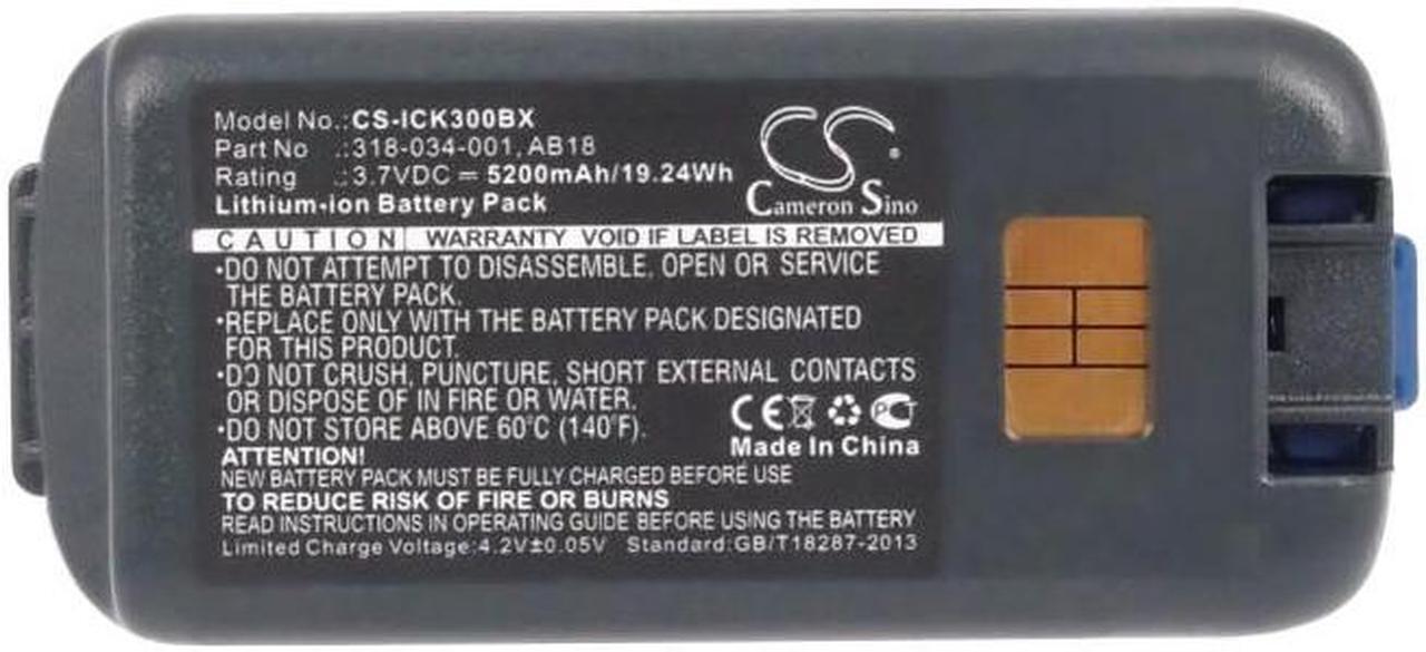 Alt view image 5 of 6 - Battery for Intermec 318-033-001 CK3 CK3A CK3C CK3C1 AB17 AB18 CK3R CK3X 5200mAh