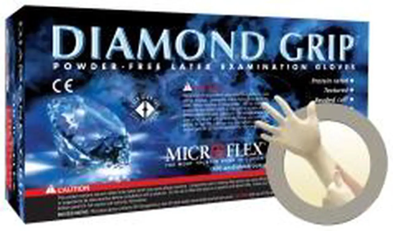 Main image of Diamond Grip Latex Gloves Sm. Small