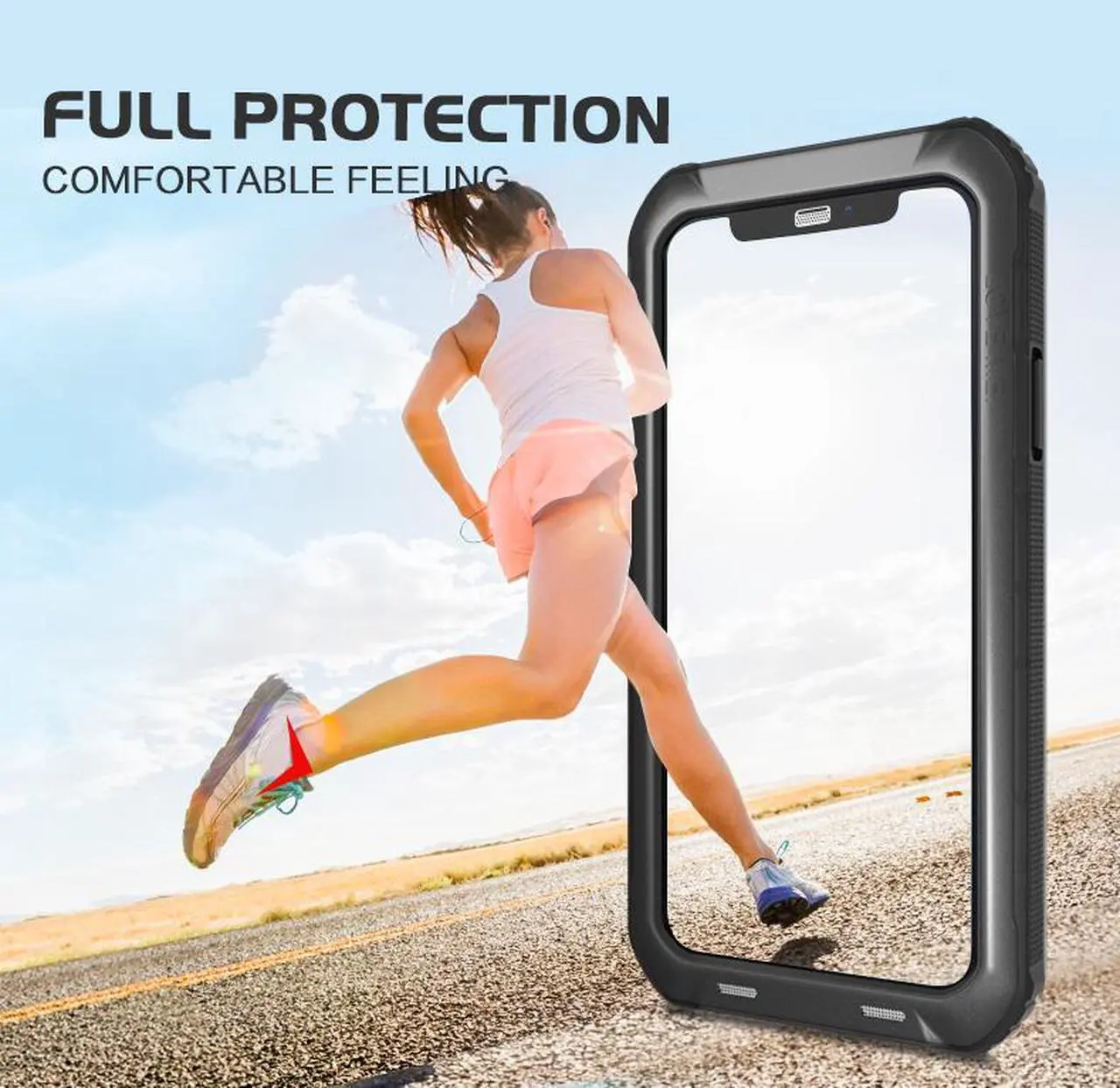 Alt view image 6 of 7 - LOVE MEI IP68 Underwater Waterproof case for iPhone X 5.8inch Water proof impermeable Shockproof Cover PC + TPU Case Pouch Shell (Gold)
