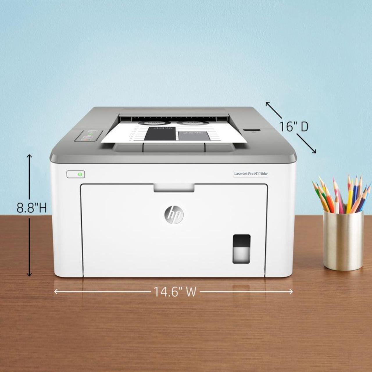 Alt view image 3 of 7 - HP LaserJet Pro M118-M119 Series M118dw Workgroup Monochrome Printer
