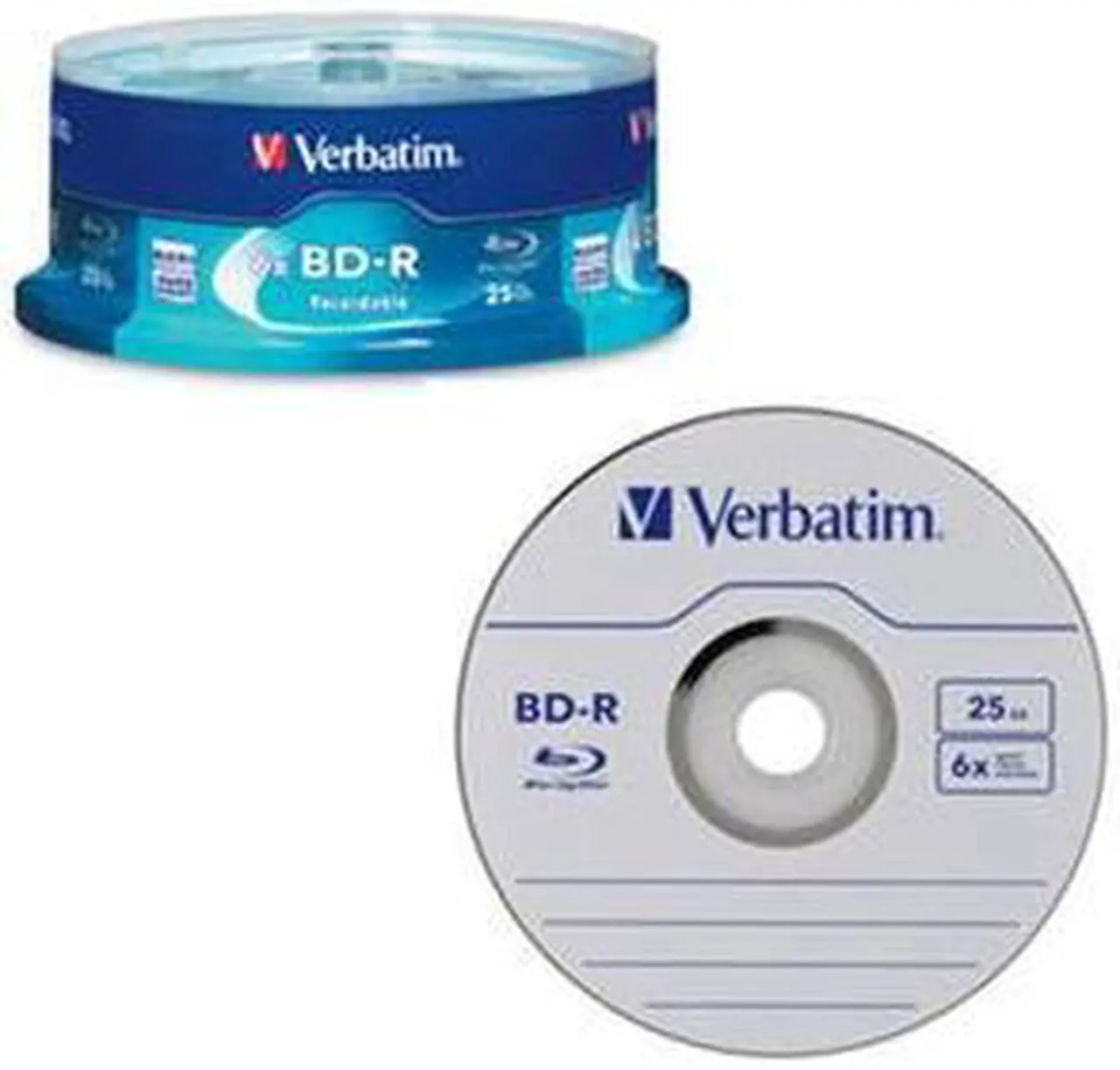 Alt view image 2 of 4 - BD-R Blu-Ray Disc, 25GB, 6x, 25/Pk