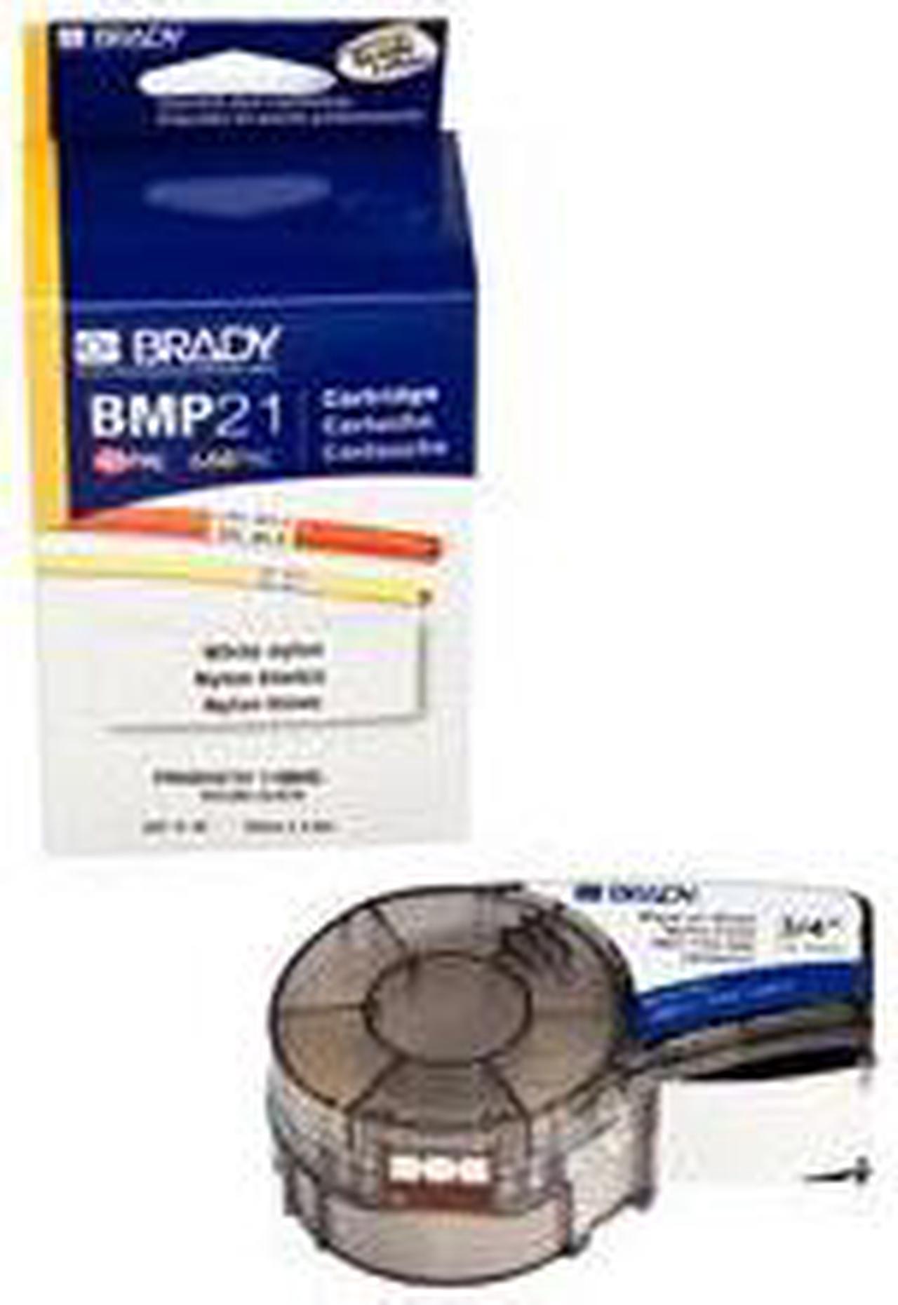 BRADY M21-750-499 Label Tape Cartridge, Black/White, Labels/Roll: Continuous