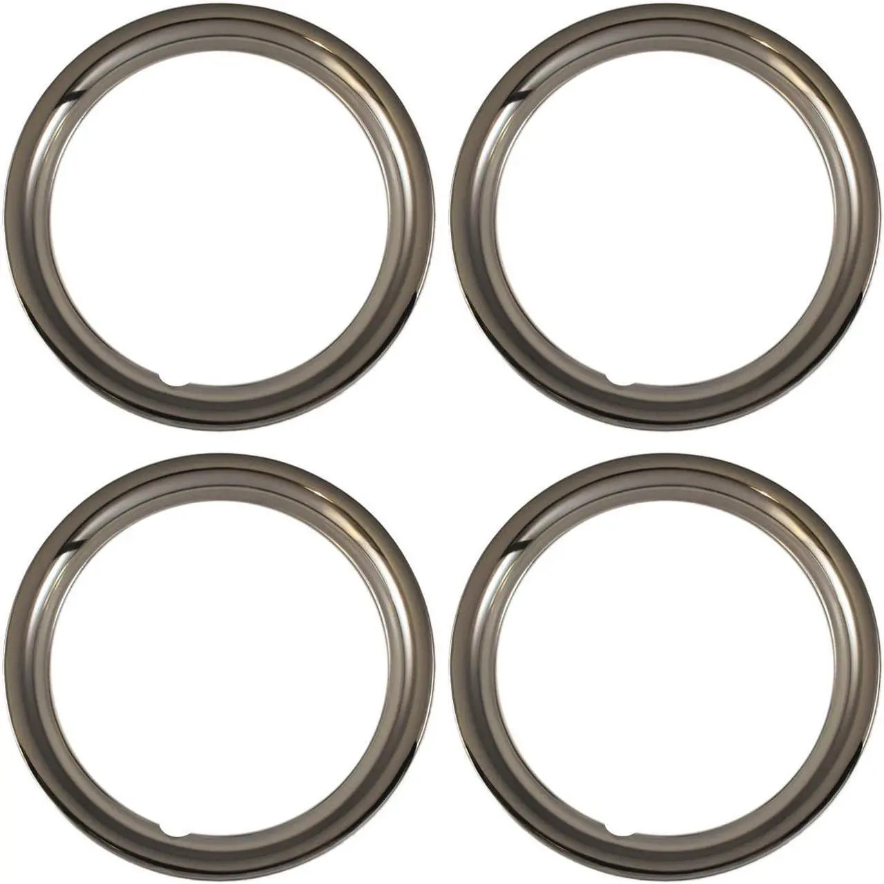 Main image of Set of 4 Chrome plated Steel 15" Universal 1.75 inch Beauty Trim Rings 1515C