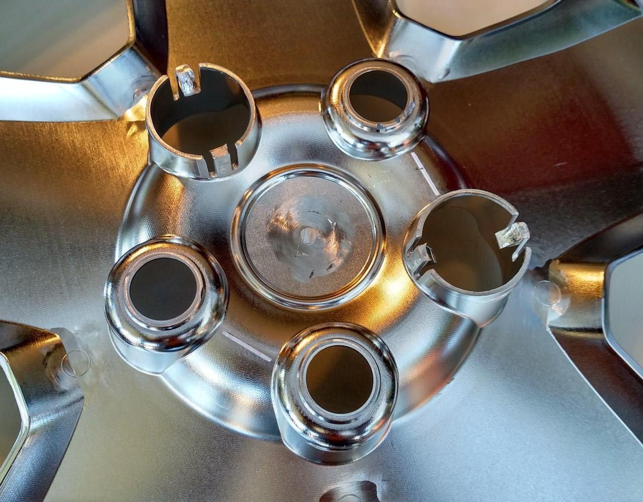 Alt view image 3 of 7 - Set of 4 Chrome 16 Inch Replacement Honda Civic Hubcaps w/ Bolt On Retention System - Aftermarket: IWC452/16C