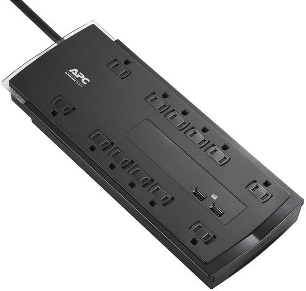Alt view image 5 of 18 - APC UP P12U2 Performance SurgeArrest 120V 12 Outlet w 2x2.4A USB Charger RTL