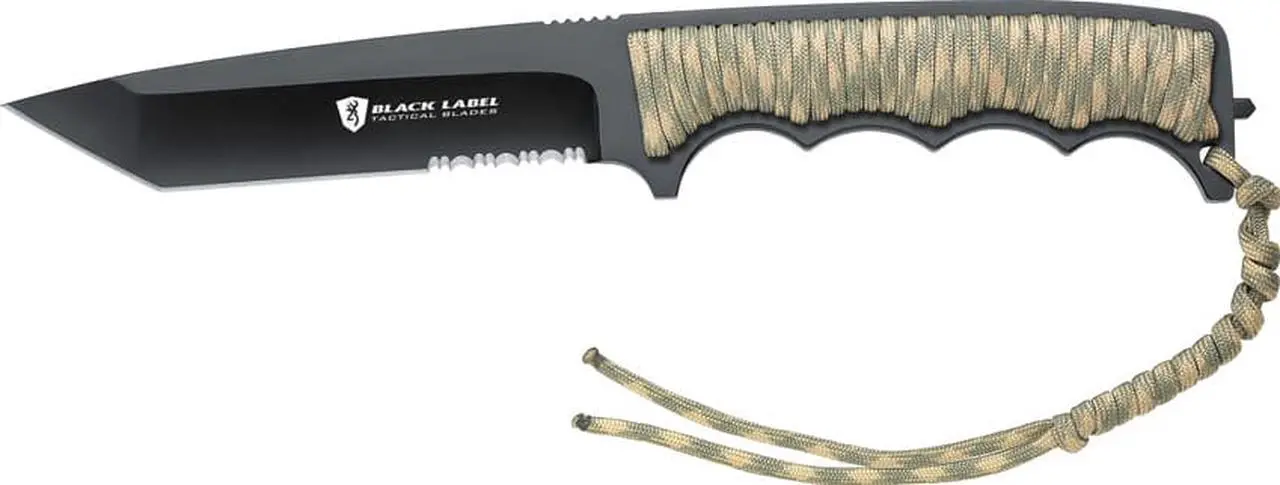 Main image of Browning 320117BL Black Label Stone Cold Tanto Cord Fixed Knife