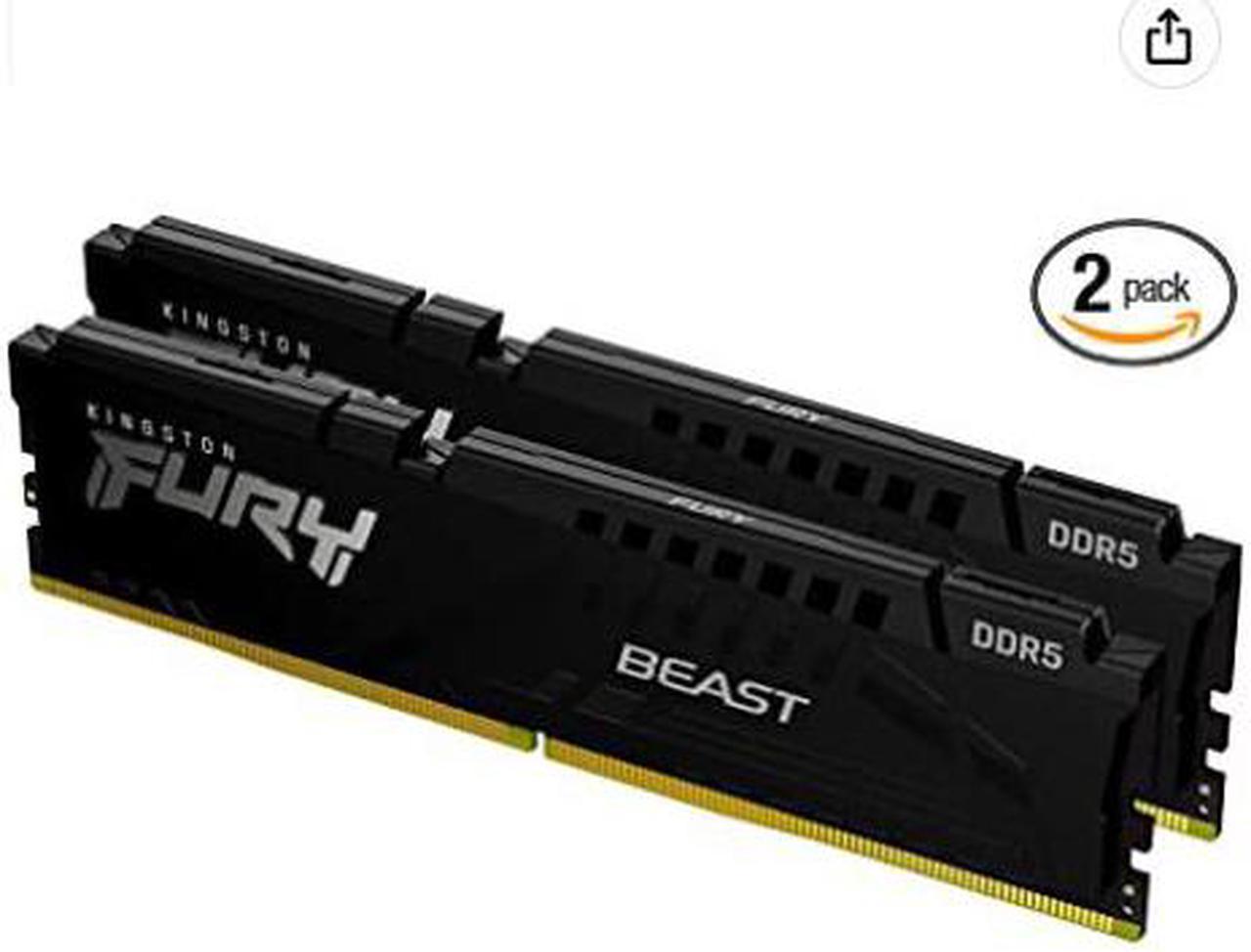 KINGSTON 16GB 5600MT/s DDR5 CL40 DIMM (Kit of 2) FURY Beast RGB