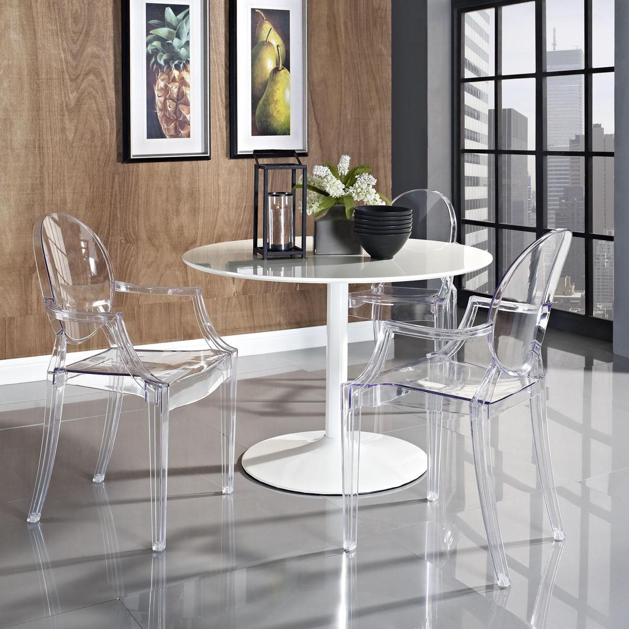 Alt view image 4 of 20 - Philippe Starck Style Louis Ghost Chair in Clear