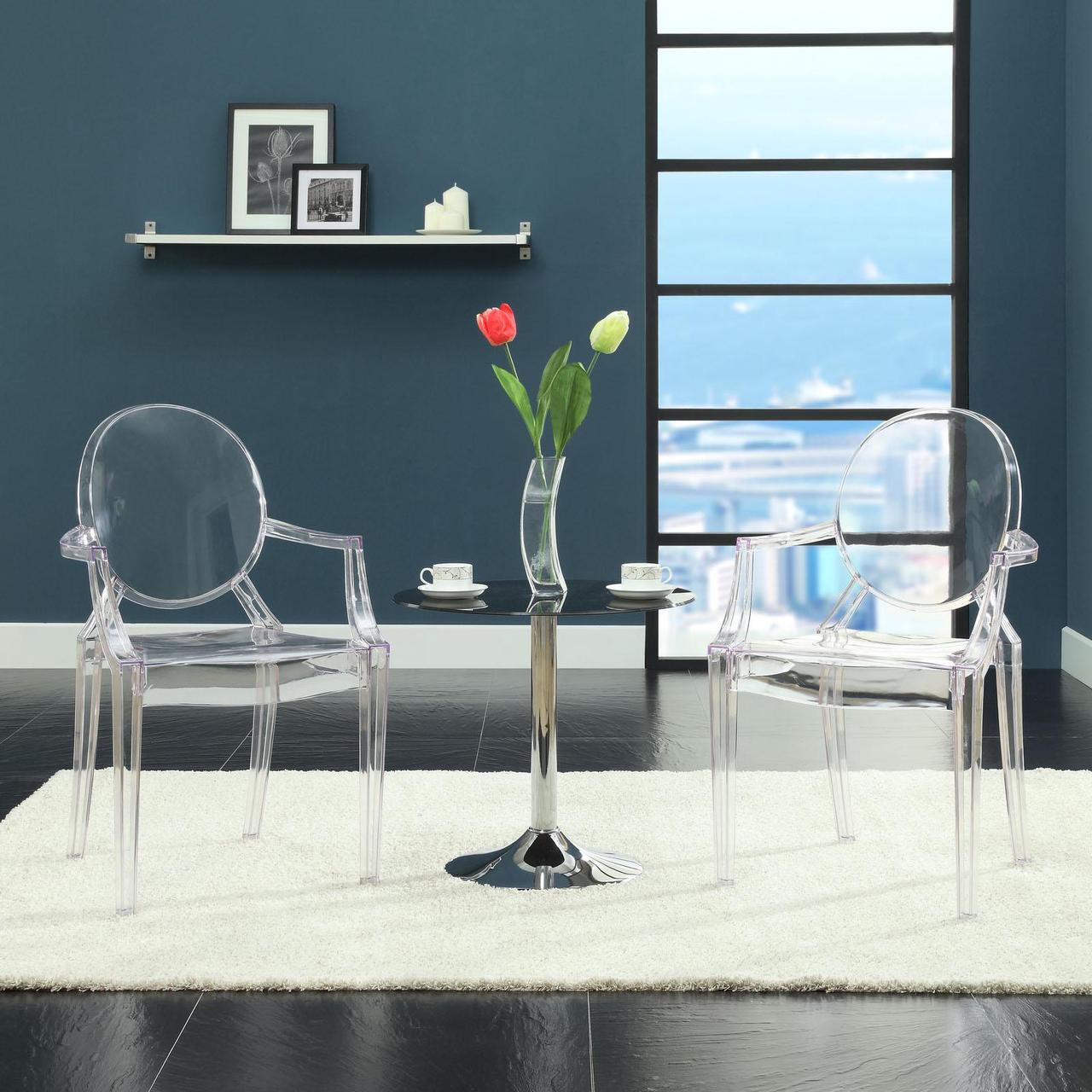 Alt view image 5 of 20 - Philippe Starck Style Louis Ghost Chair in Clear