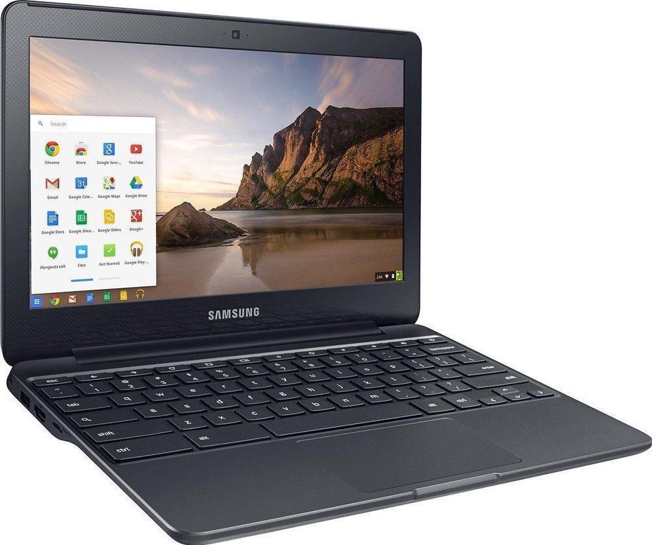 Alt view image 2 of 10 - Samsung Chromebook 3 XE500C13-K04US Chromebook PC - Intel Celeron N3060 1.6 GHz Dual-Core Processor - 4 GB LPDDR3 SDRAM - 16 GB SSD - 11.6-inch Display - Chrome OS - Metallic Black