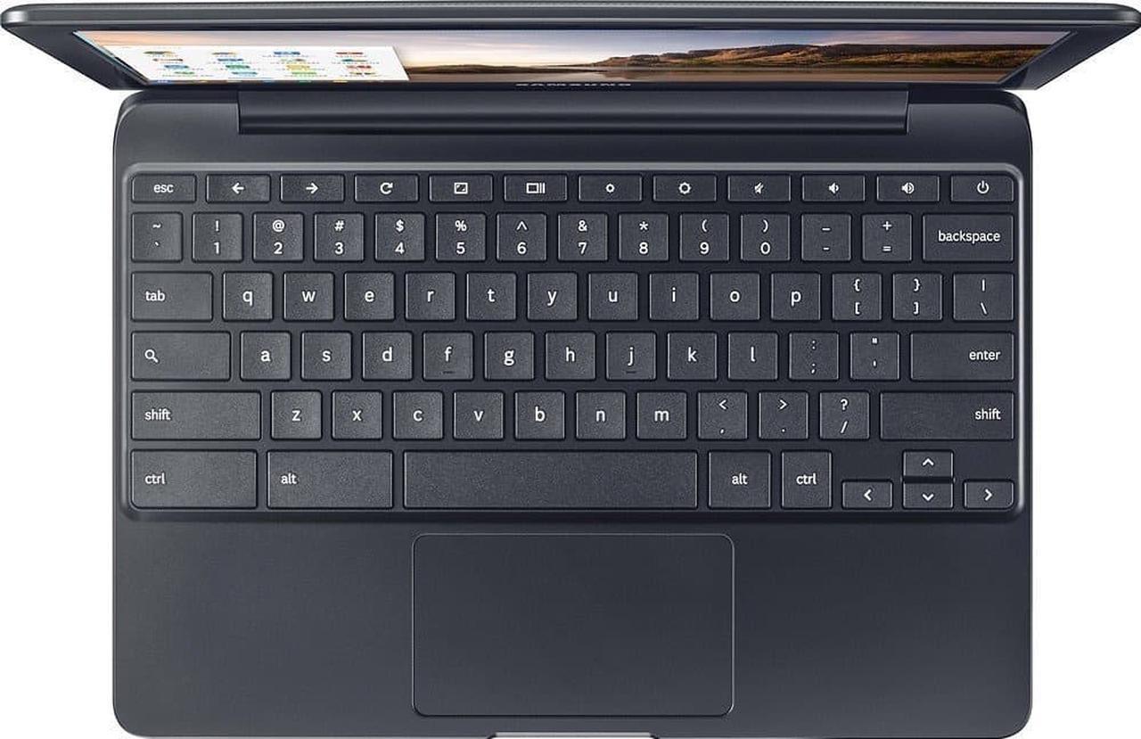 Alt view image 4 of 10 - Samsung Chromebook 3 XE500C13-K04US Chromebook PC - Intel Celeron N3060 1.6 GHz Dual-Core Processor - 4 GB LPDDR3 SDRAM - 16 GB SSD - 11.6-inch Display - Chrome OS - Metallic Black
