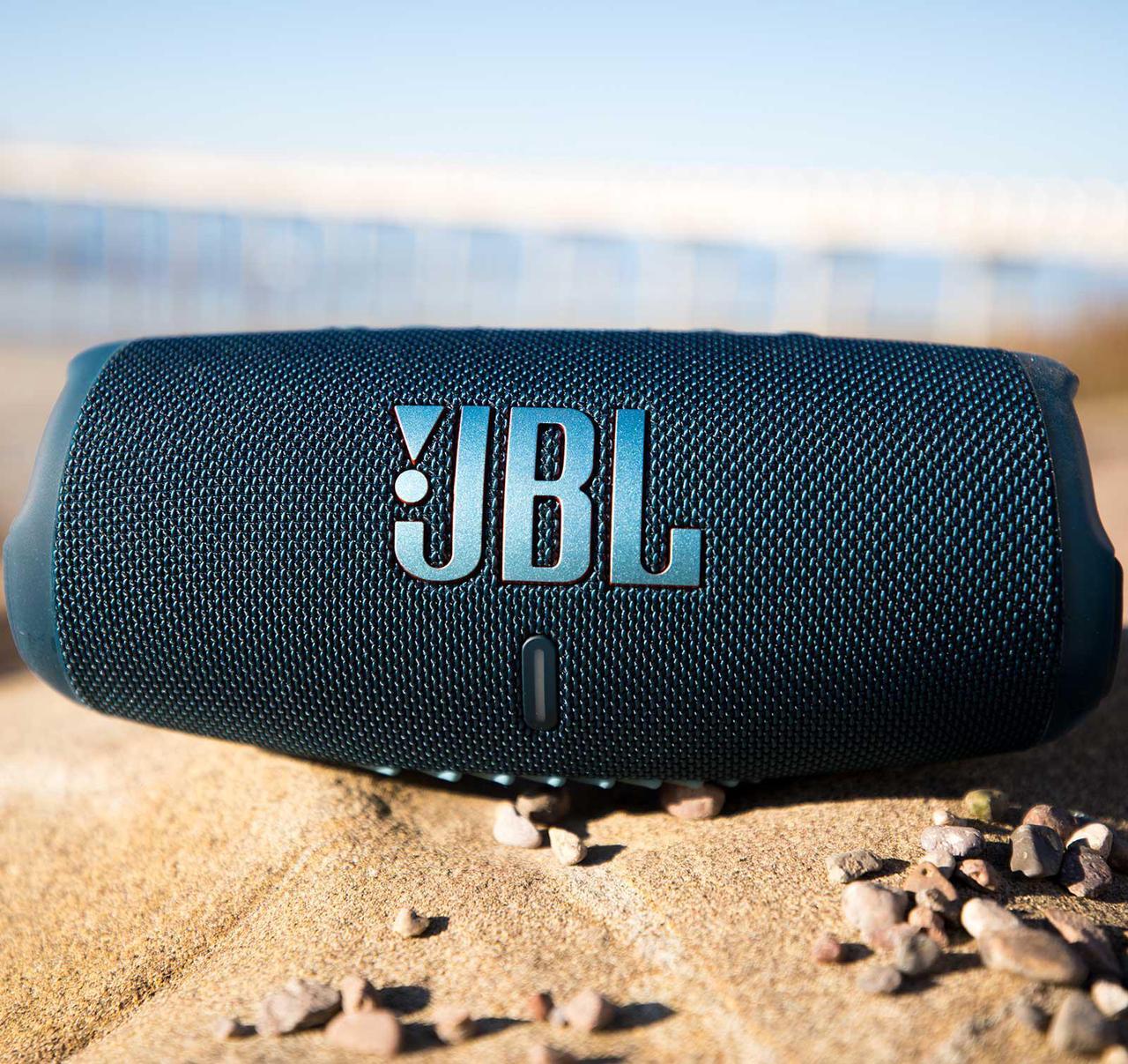 Alt view image 4 of 20 - JBL Charge 5 Blue Bluetooth Speaker
