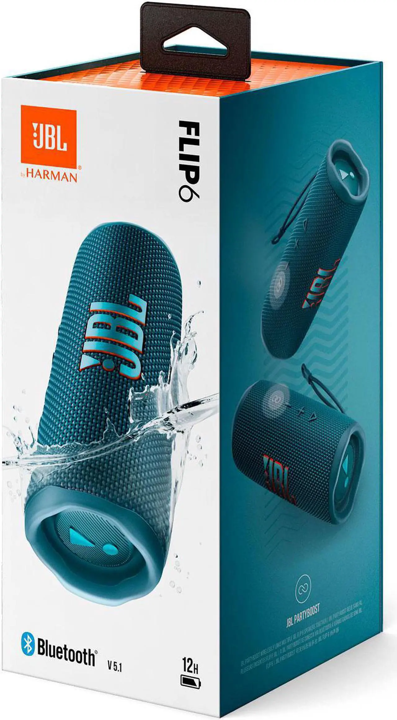 Alt view image 4 of 5 - JBL Flip 6 Blue Portable Bluetooth Speaker and Divvi Case Kit