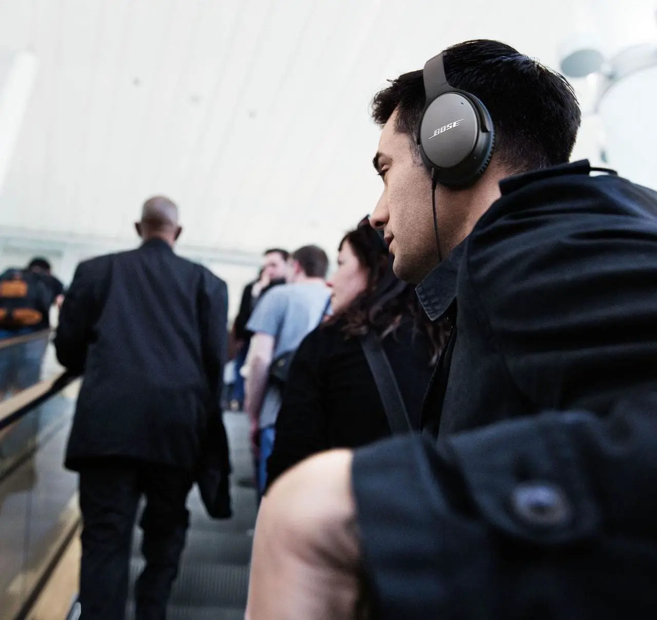 Alt view image 4 of 16 - Bose Quiet Comfort 25 Acoustic Noise Cancelling Headphones-Black-Samsung & Android Devices