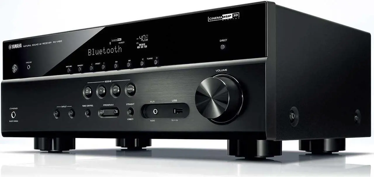 Alt view image 3 of 10 - Yamaha RX-V483 Network AV Receiver