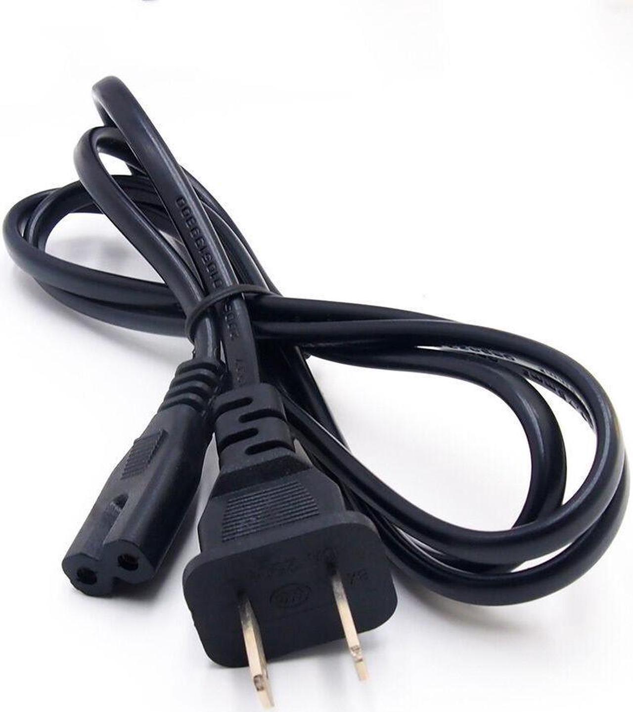 US Style 6FT 6 FT 2-Prong AC Power Cord/Cable for PS2 PS3 Slim Laptop 4 DELL IBM