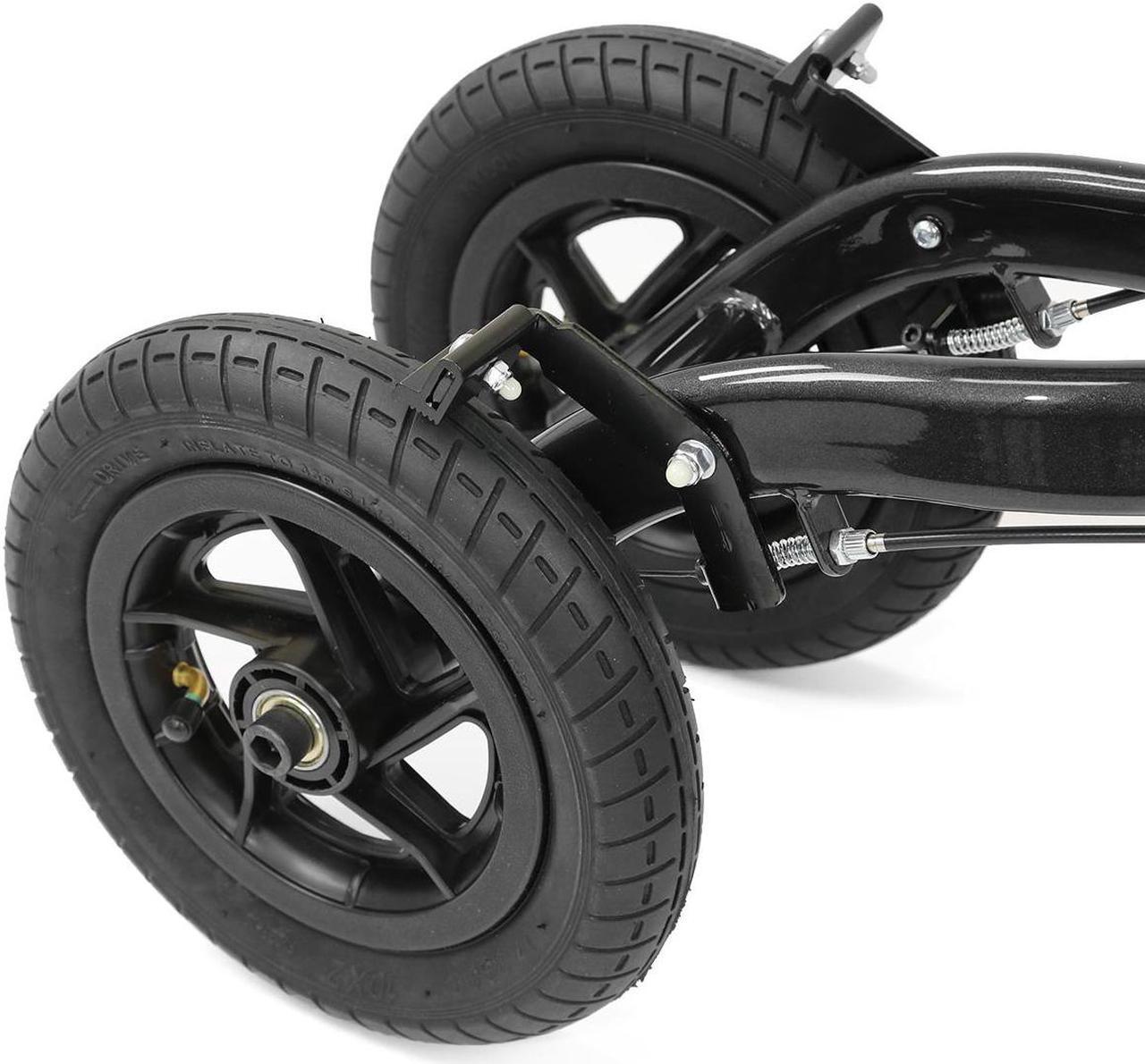 Alt view image 6 of 7 - AllCure All Terrain Foldable Medical Knee Walker Scooter Roller, Black