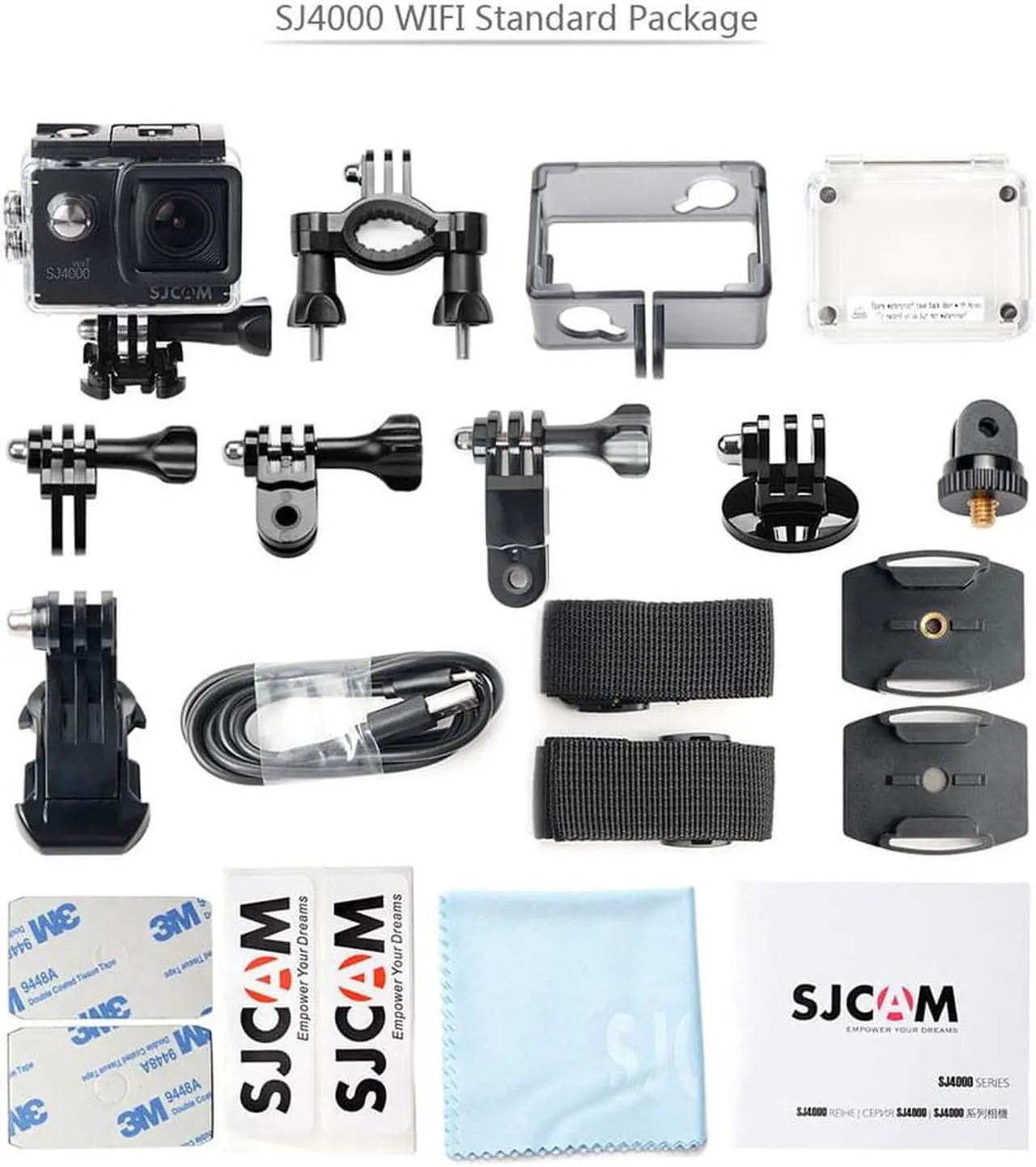 Alt view image 5 of 7 - SJCAM SJ4000 WiFi Action Camera 1080P 2.0 inch Screen HD Diving 30M Waterproof Mini Camcorder - Silver