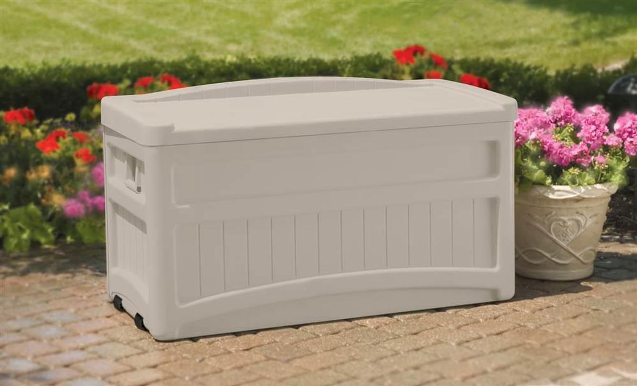 Alt view image 3 of 20 - Suncast Corporation DB7500 73 Gallon Taupe Deck Box