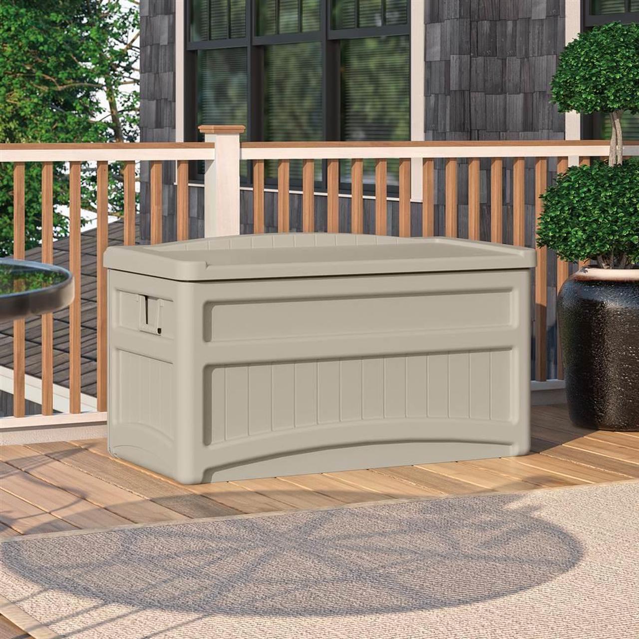 Alt view image 5 of 20 - Suncast Corporation DB7500 73 Gallon Taupe Deck Box