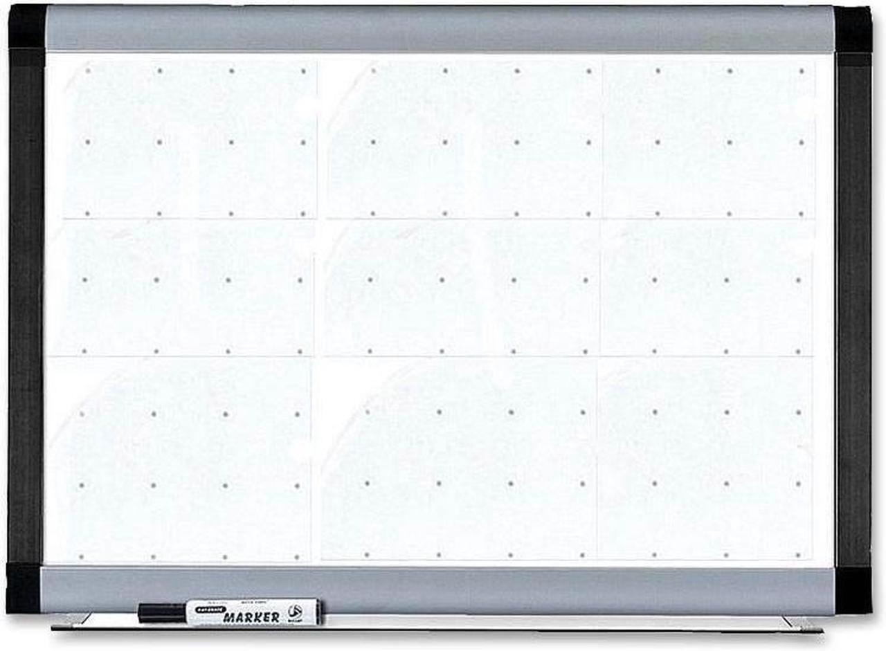 Alt view image 5 of 13 - Lorell Magnetic Dry-erase Board w/ Grid Lines 4'x3' Silver/Ebony 69652