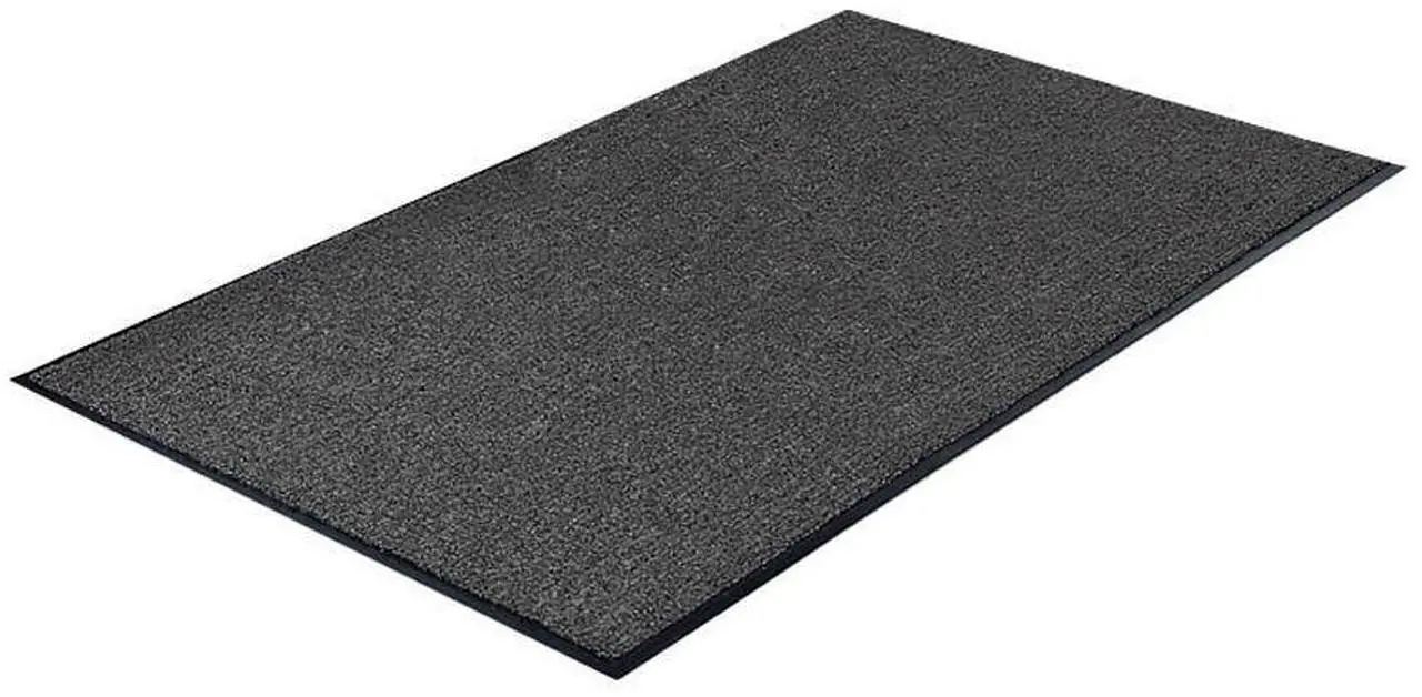 Alt view image 2 of 13 - Genuine Joe Indoor Mat Moisture Absorbent Vinyl Back 4'x6' Charcoal 56462