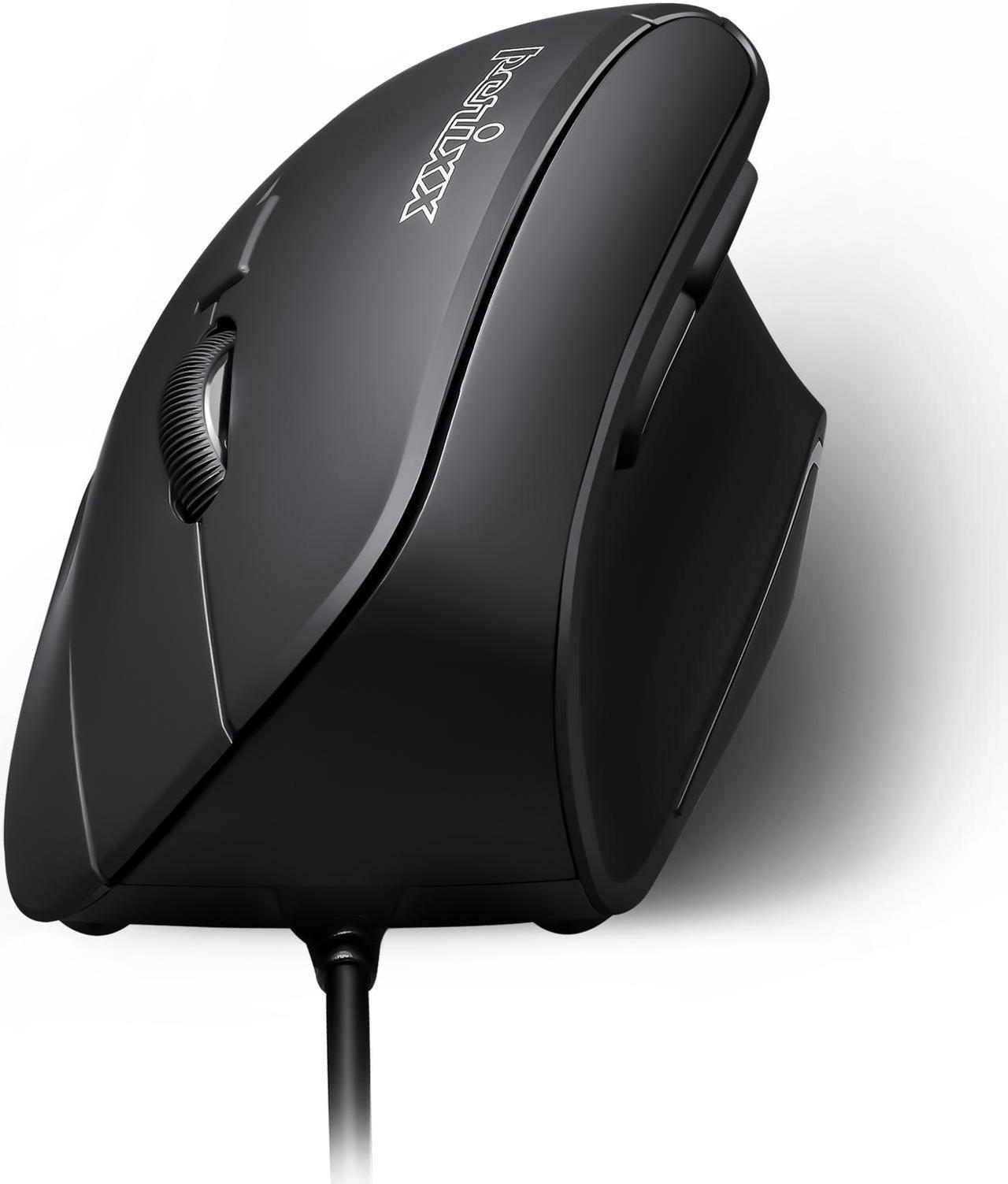 Perixx PERIMICE-515 Wired Ergonomic Vertical Mouse, 6 Button Optical Natural Ergo Mouse with 2 Level Switch 1000/1600, Right Handed