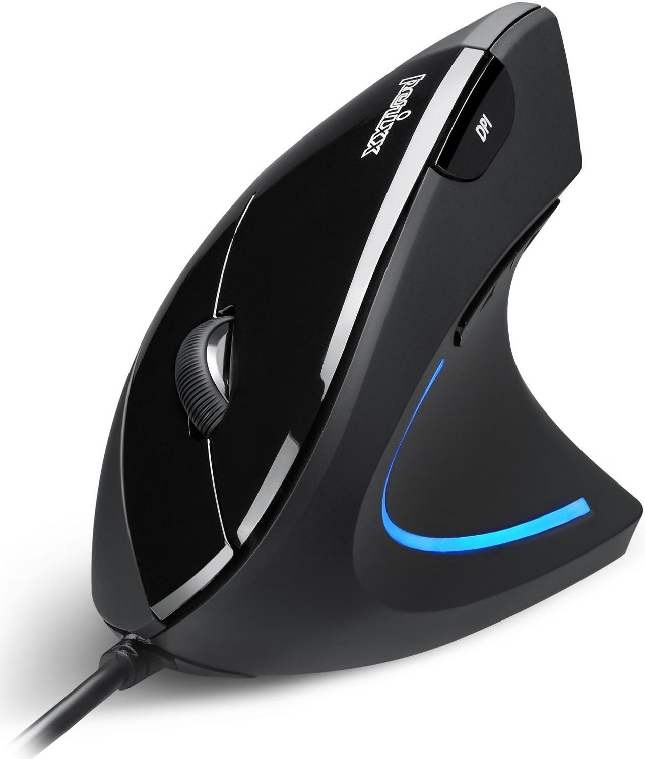 Perixx PERIMICE-513N Wired USB Ergonomic Vertical Mouse 1000/1600 DPI 6 Button Design