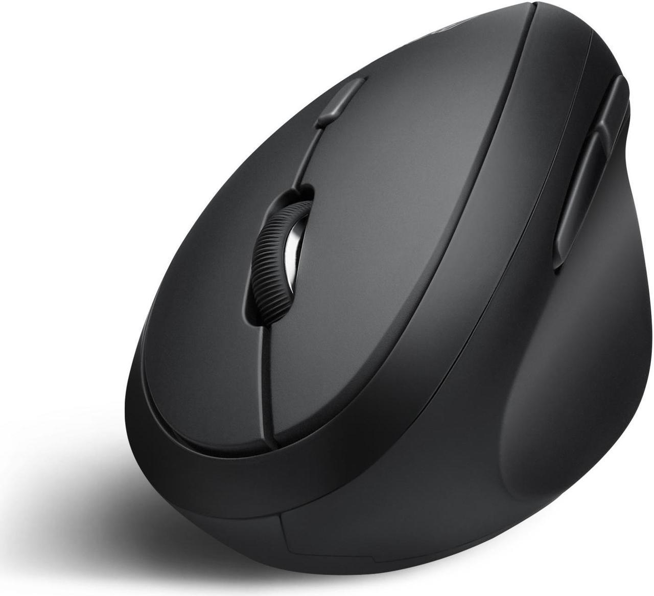 Perixx PERIMICE-719 Wireless 2.4GHz Ergonomic Small Vertical Optical Mouse - Portable Small Design - 3 Adjustable DPI(800/1200/1600)  - Black - Nano USB receiver Included