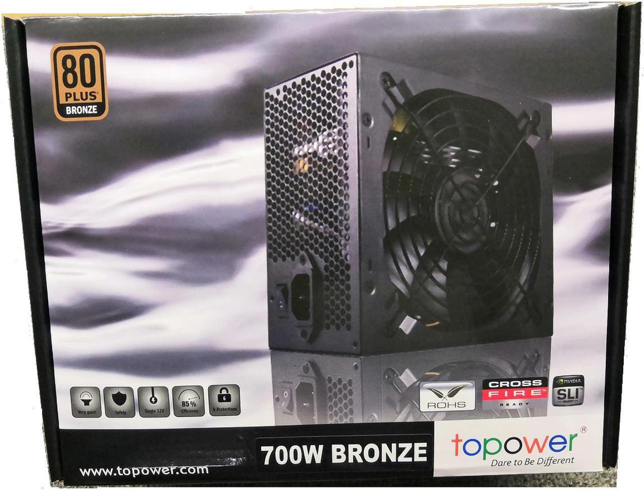 Alt view image 2 of 3 - TOPOWER TOP-700W 700W EPS12V / ATX12V SLI Ready CrossFire Ready 80 PLUS BRONZE Certified Active PFC Power Supply
