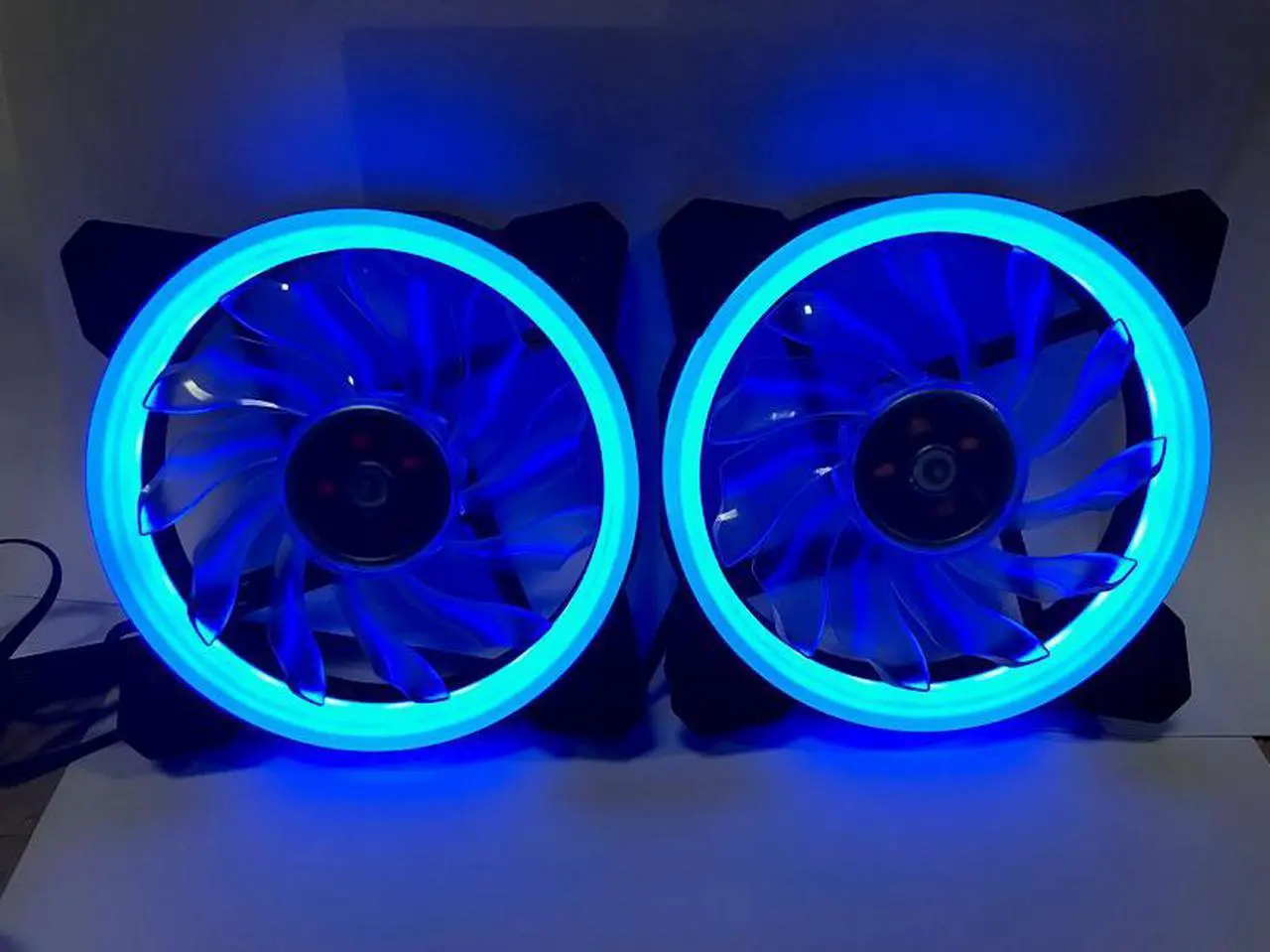 Alt view image 2 of 7 - EPOWER 120mm Quiet RGB LED PWM Fan (2-Pack) with  8 Port Fan Hub and RF Remote