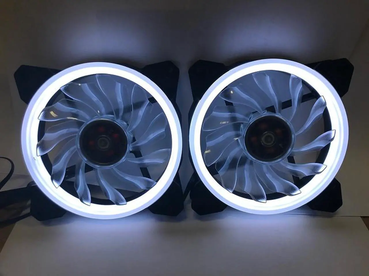 Alt view image 4 of 7 - EPOWER 120mm Quiet RGB LED PWM Fan (2-Pack) with  8 Port Fan Hub and RF Remote