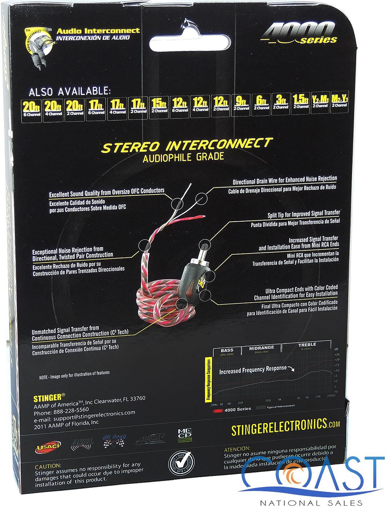 Main image of STINGER SI4217 CAR STEREO 4000 SERIES 17 FT AMP INSTALL RCA INTERCONNECT CABLE