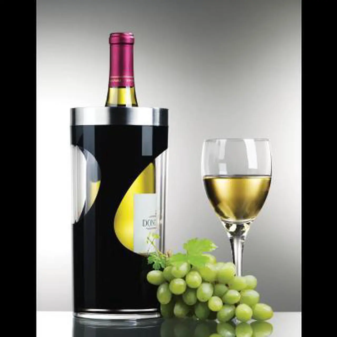 Main image of Prodyne A903b Black Wine Cooler Two Tone Iceless Swirl Design