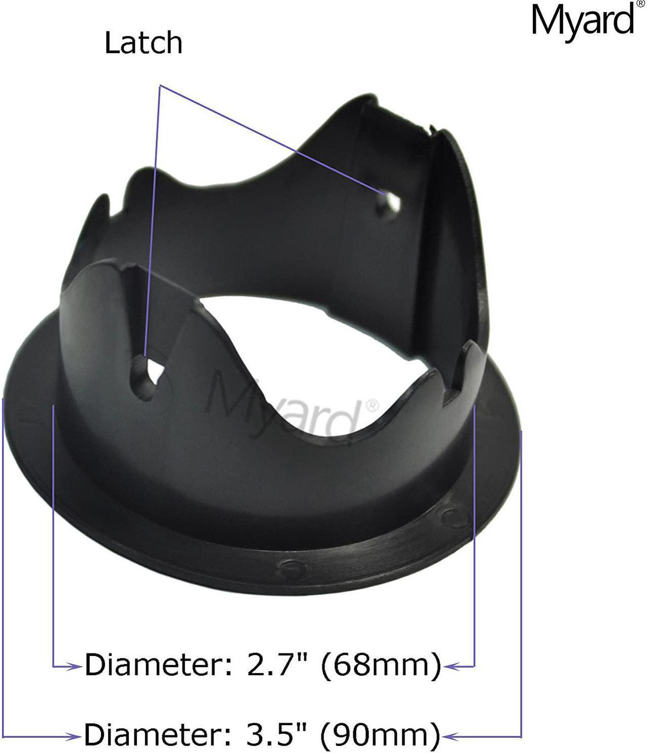 Alt view image 4 of 7 - Myard Gutter Downspout Adapter/Connector Fits 3" (Schedule 40) PVC Rain Water Drain down Pipe Tubing (3", Black)