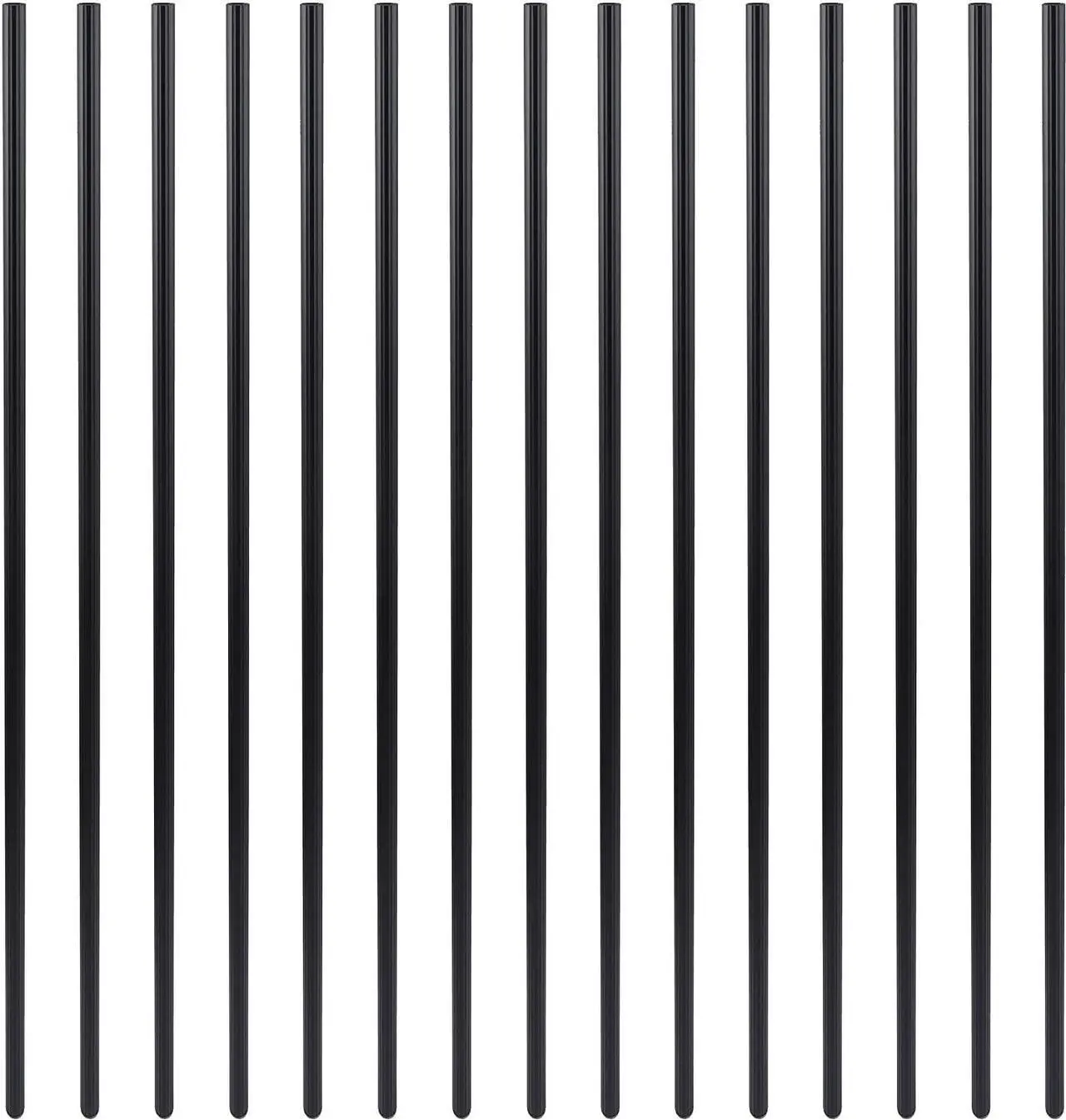 Alt view image 2 of 7 - Myard 32-1/4 Inches Aluminum Deck Balusters with Screws for Facemount Railing Fencing, Arc Arch Style (50-Pack, Matte Black)