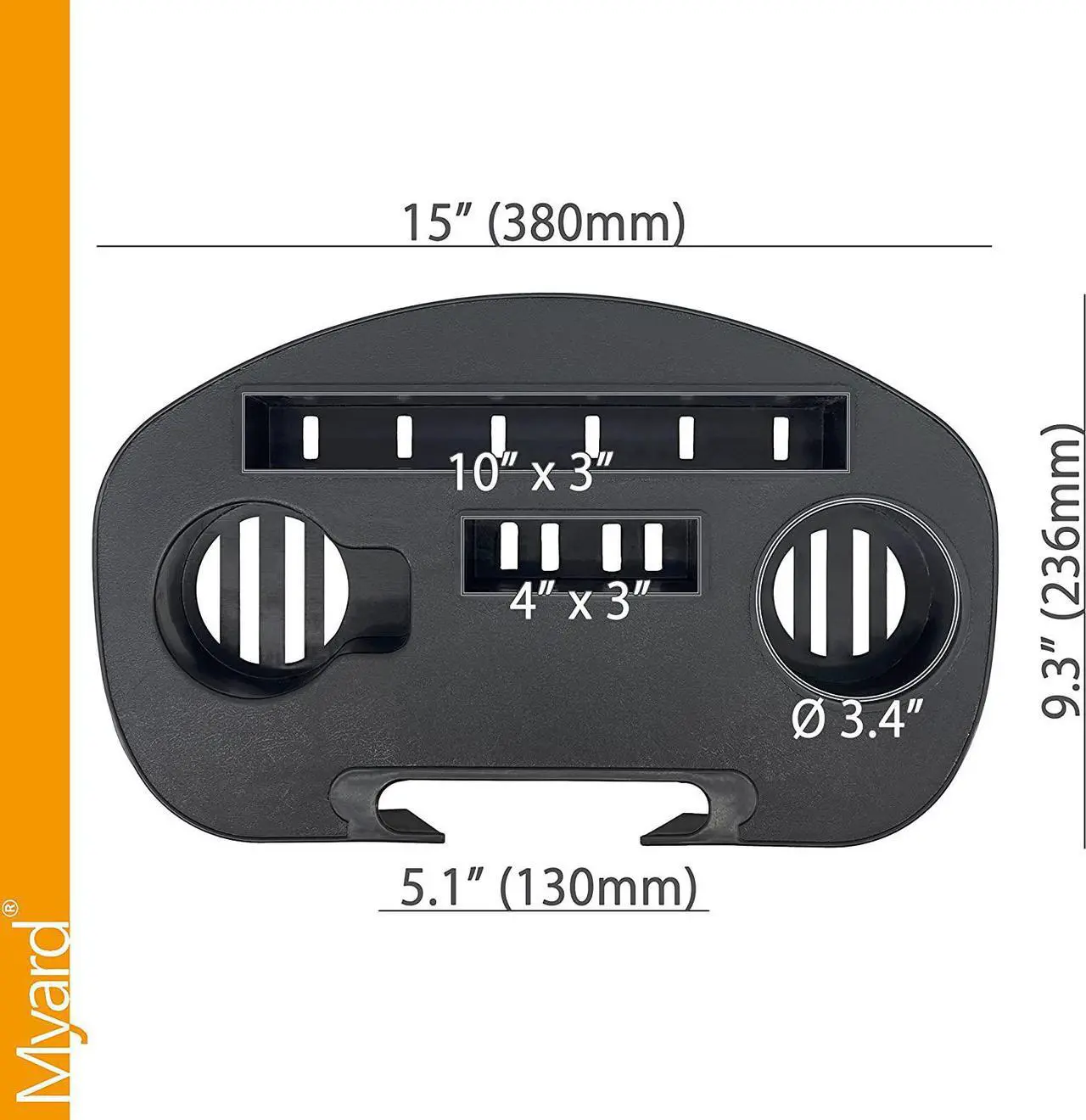 Alt view image 2 of 3 - Payandpack Cup Holder Tray, Gravity Chair Side Tray for Beach Chair, Clip-On Chair, Easy-Slide Zero Gravity Chair