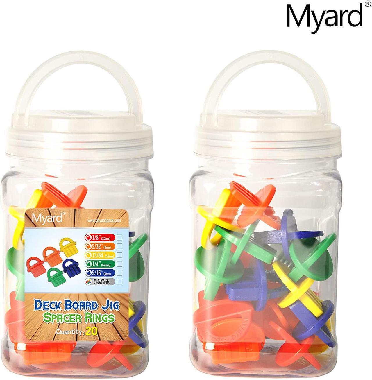 Alt view image 2 of 7 - Myard Djs-Mix Mix Pack Deck Board Jig Spacer Rings for Pressure Treated, Composite, PVC, Plank, Hardwood Decking Tool (5 Sizes X 4 Ea, Total 20-Pack)