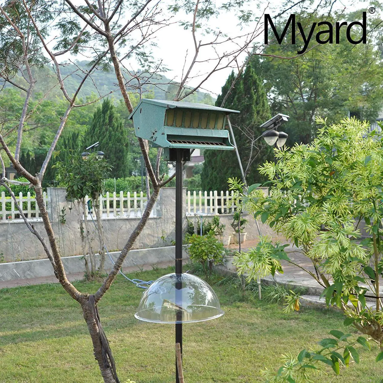 Alt view image 6 of 7 - Myard MBF BD13 13 Inches Wobbly Squirrel Proof Baffle Deflector for Bird Feeder Seed, Fit up 1.5 Inches Pole/Post