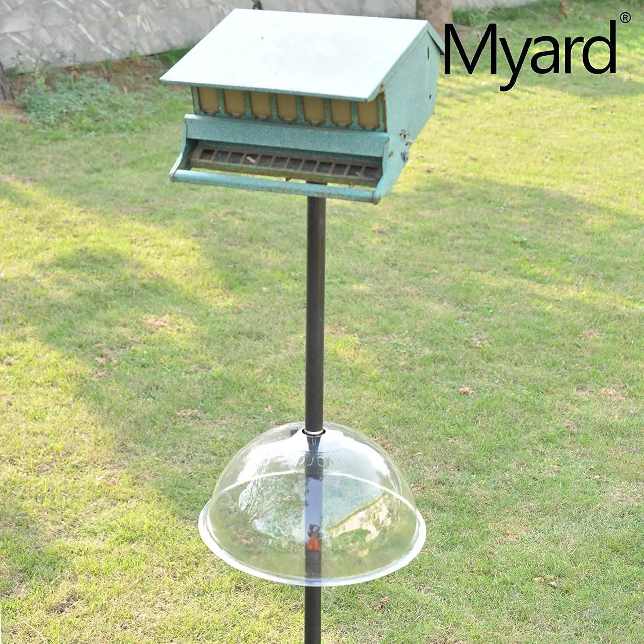 Alt view image 7 of 7 - Myard MBF BD13 13 Inches Wobbly Squirrel Proof Baffle Deflector for Bird Feeder Seed, Fit up 1.5 Inches Pole/Post