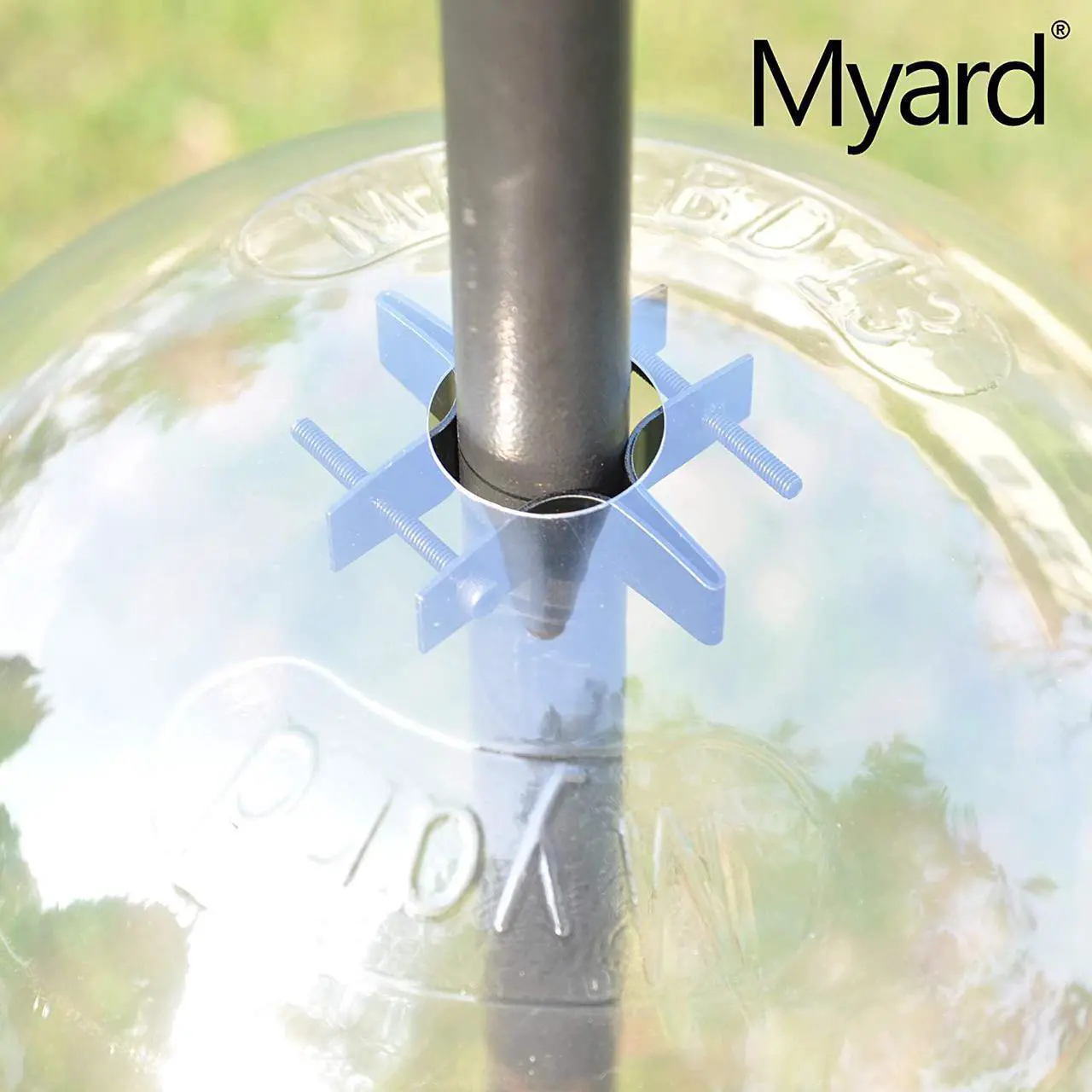 Alt view image 4 of 7 - Myard MBF BD13 13 Inches Wobbly Squirrel Proof Baffle Deflector for Bird Feeder Seed, Fit up 1.5 Inches Pole/Post
