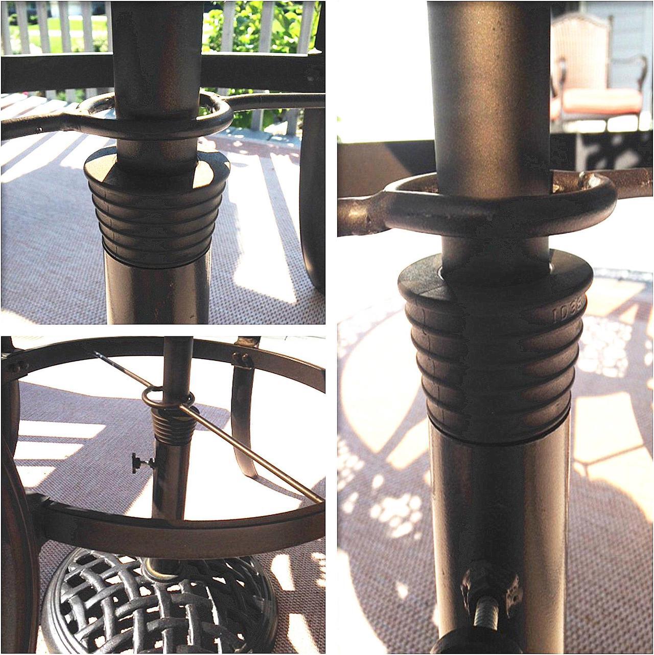 Alt view image 4 of 5 - Myard MP UW35H4 Umbrella Cone Wedge Spacer for Patio Table Hole Opening or Base 1.8 to 2.4 Inches, Umbrella Pole Diameter 1 3/8" (35mm, Black)