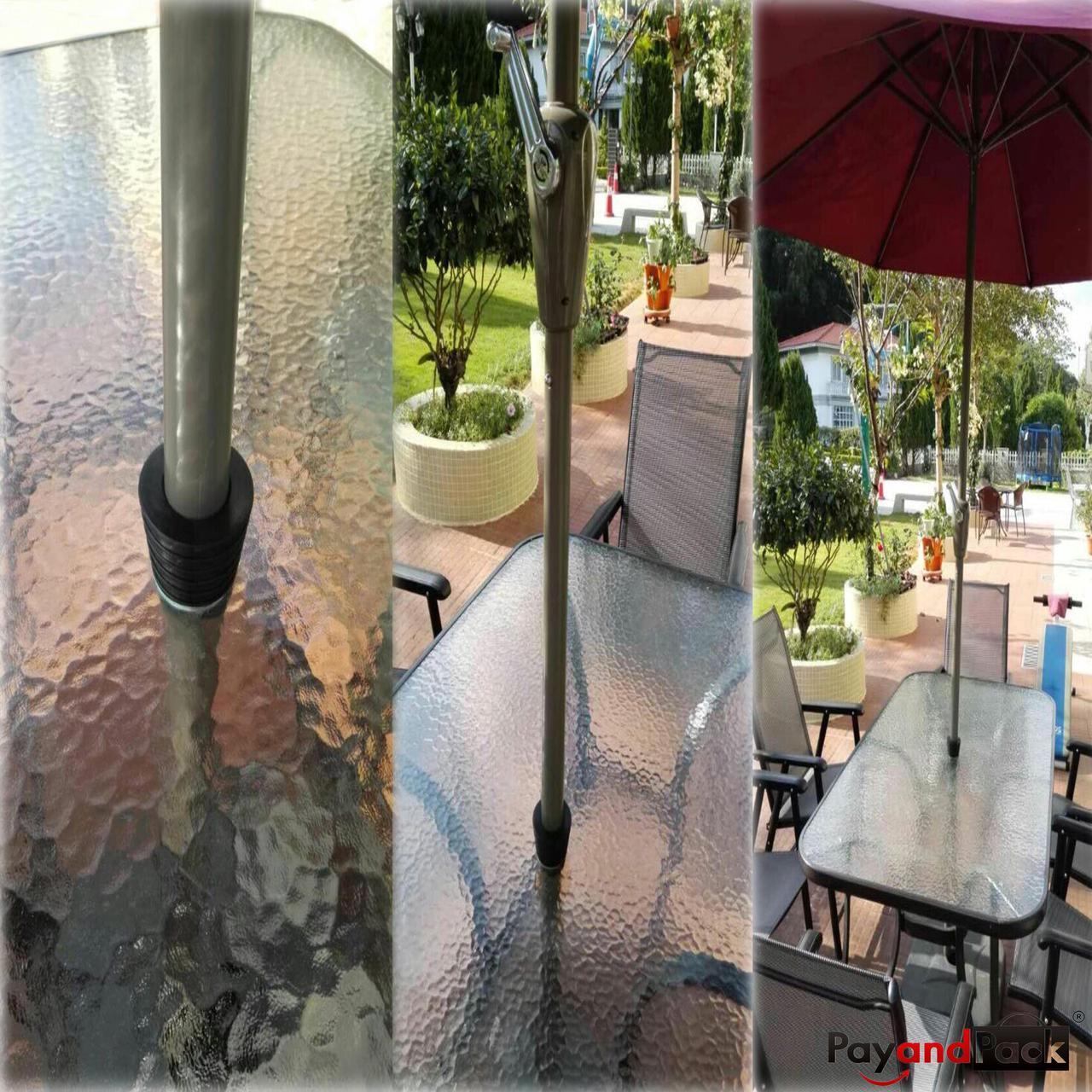 Alt view image 5 of 5 - Myard MP UW35H4 Umbrella Cone Wedge Spacer for Patio Table Hole Opening or Base 1.8 to 2.4 Inches, Umbrella Pole Diameter 1 3/8" (35mm, Black)