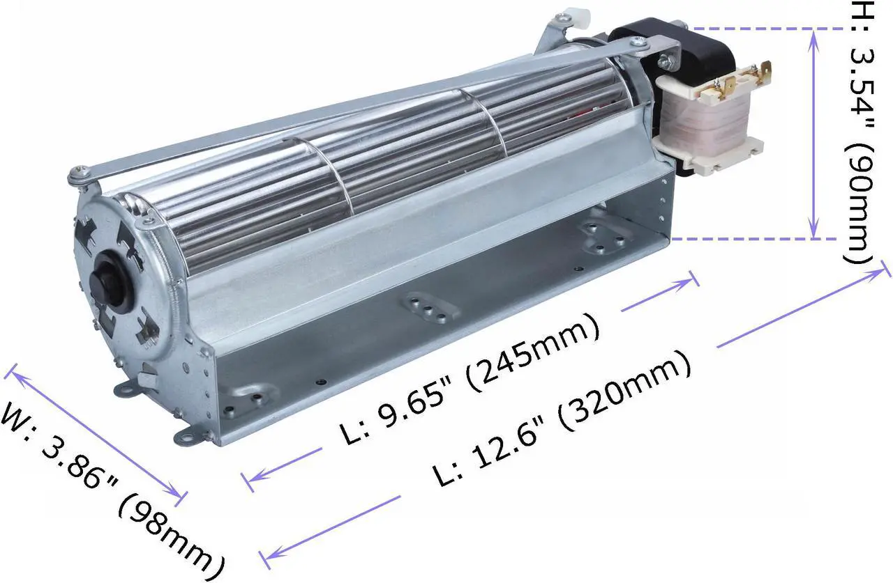 Alt view image 2 of 3 - Durablow MFB007-C GFK4, FK4 Replacment Fireplace Blower Fan Kit for Heatilator, Majestic, Vermont Castings, Monessen, CFM, Northern Flame, Rotom HB-RB74K