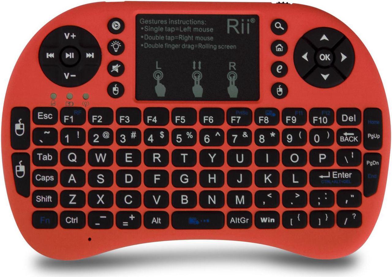 Main image of Rii i8+ Mini Wireless Keyboard for PS4 Xbox 360 Kodi Raspberry PI Android TV Box - Red