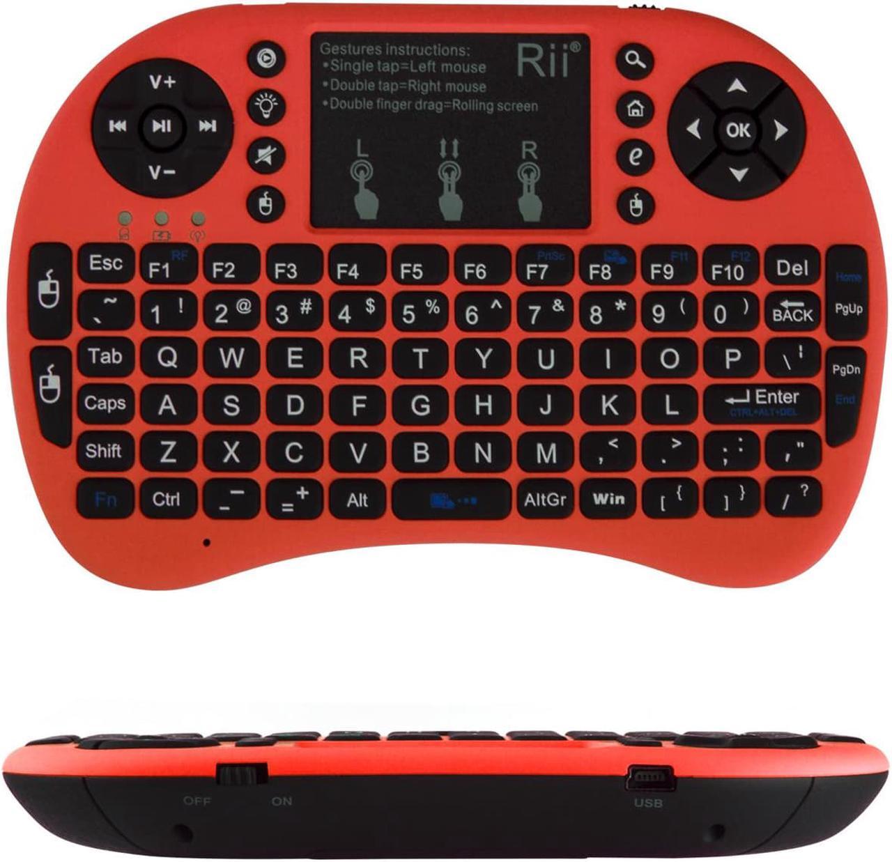 Alt view image 5 of 5 - Rii i8+ Mini Wireless Keyboard for PS4 Xbox 360 Kodi Raspberry PI Android TV Box - Red